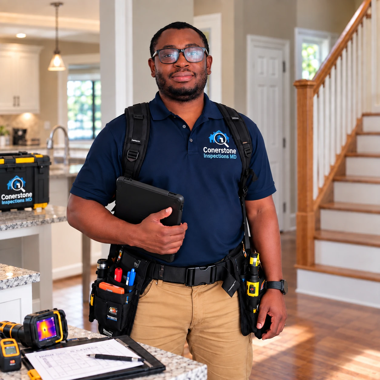 Roland Kamdem, owner and licensed home inspector at Cornerstone Inspections MD